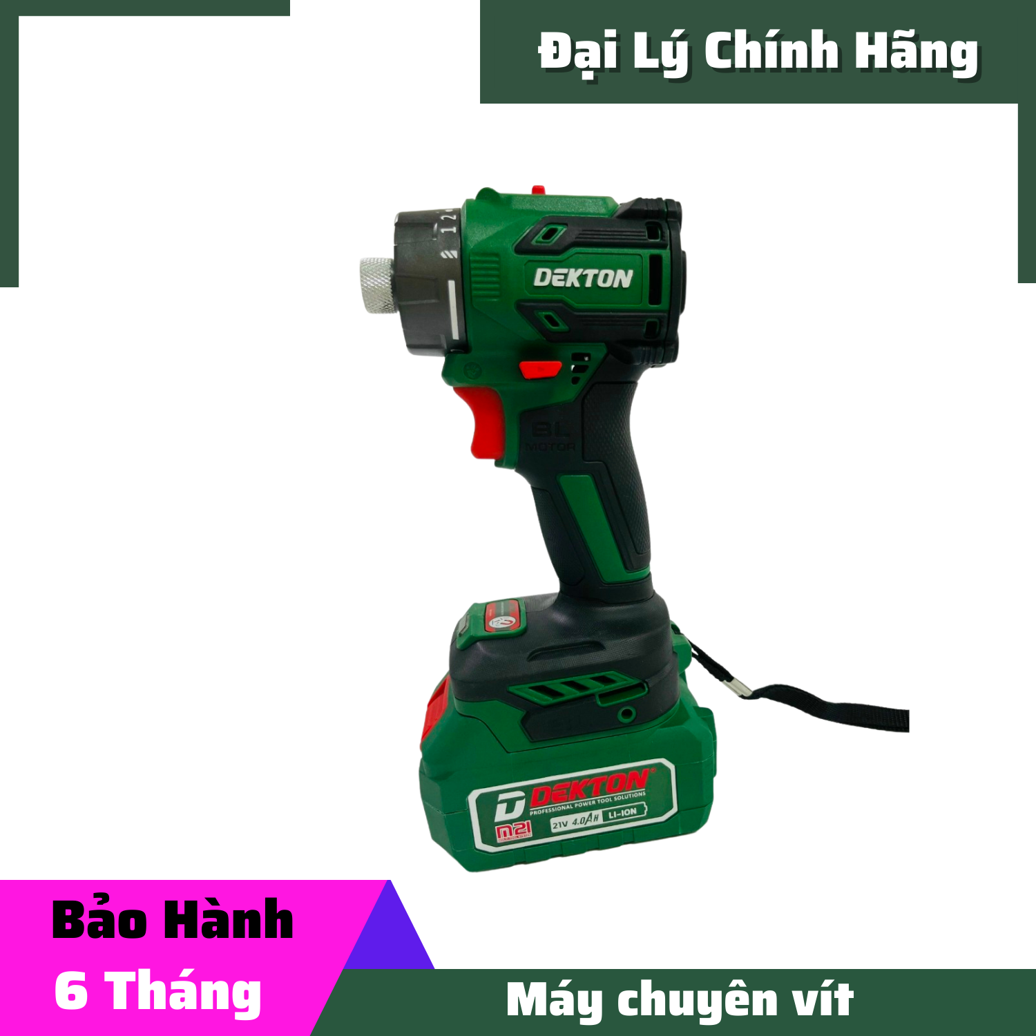 Máy chuyên vít pin dekton m21-vt55ncp lực 55 n.m