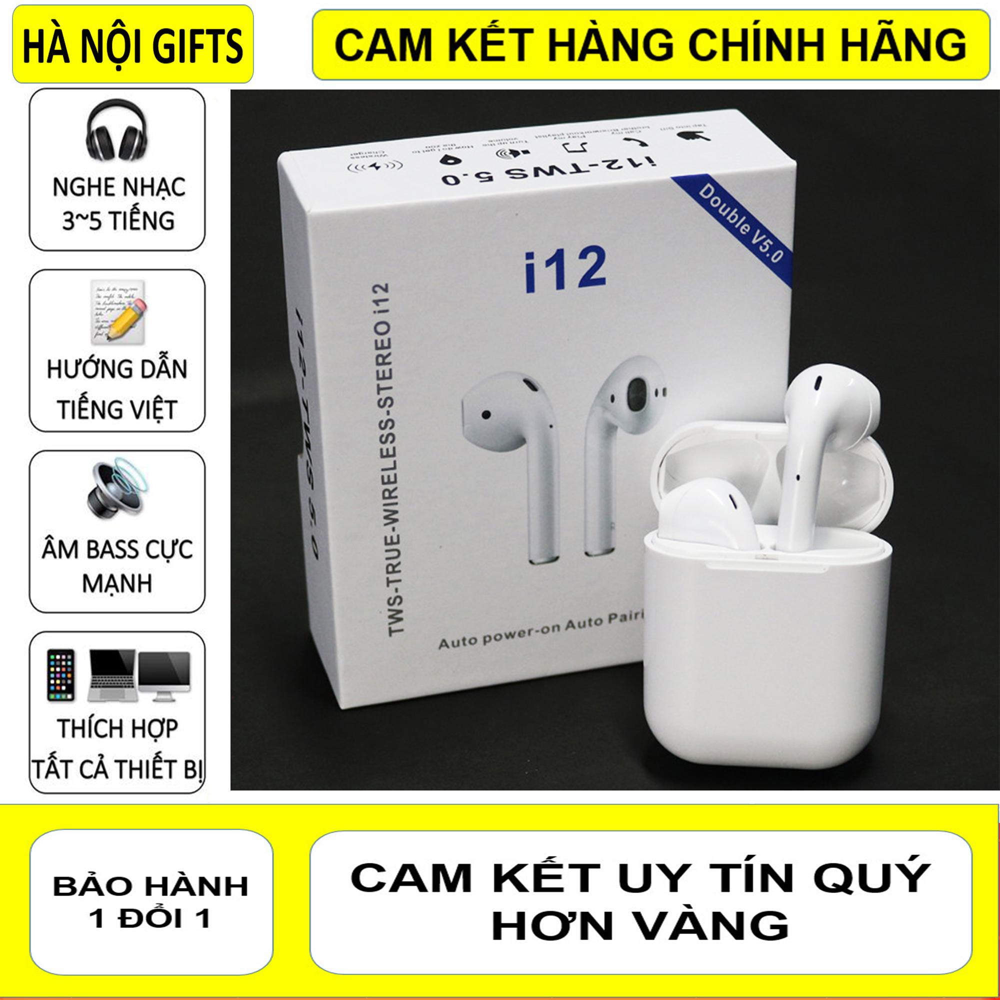 Tai nghe bluetooth i12 5.0 tws, tai nghe nhét tai không dây bluetooth i12tws, tai nghe bluetooth 5.0 i12 tws - tai nghe bluetooth không dây, tai nghe không dây, tai nghe bluetooth màu trắng, tai nghe giá sốc