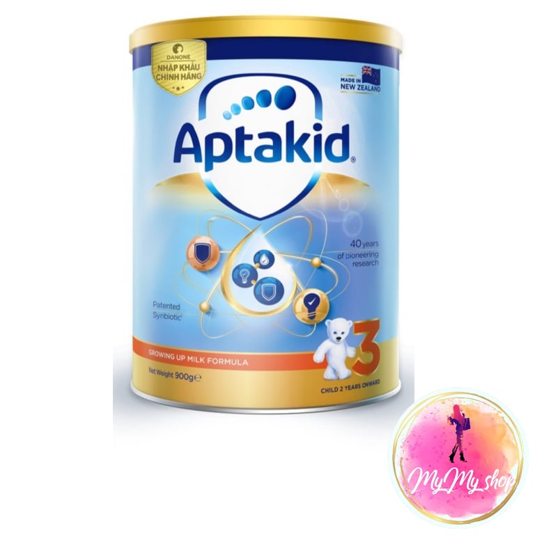 Date t8 2023 Sữa bột Aptakid New Zealand hộp thiếc cho bé từ 24 tháng 900g