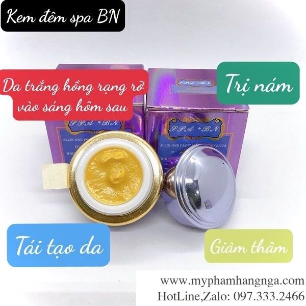 KEM ĐÊM SPA-BN SẠCH NÁM, DƯỠNG TRẮNG DA