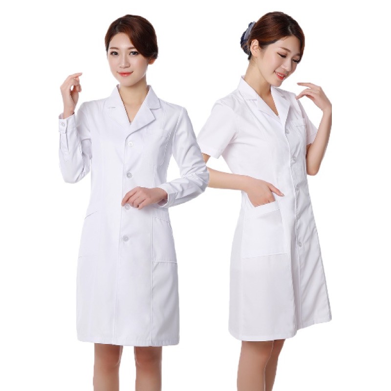 Áo blouse bác sĩ nam,nữ vải kaki đẹp nhận in logo từ 10 áo