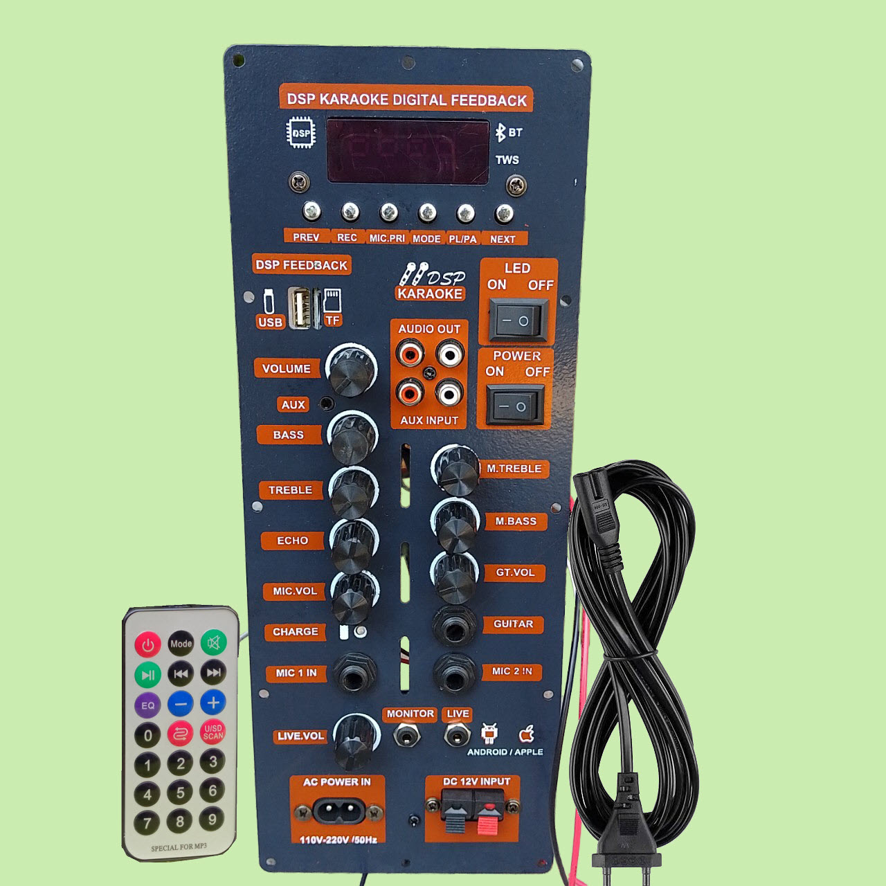 Mạch loa kéo CS8673E 130W LIVESTREAM - DSP Lập Trình Chống Hú Mẫu mới 2023 có chỉnh Gain Mic