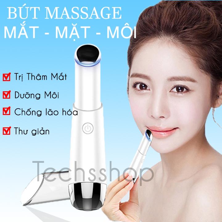 Bút massage trị thâm quầng mắt dưỡng môi massage mặt - Máy massage thâm quầng mắt - Bút mát xa trị thâm quầng mắt - Bút matxa mắt - Máy massage môi - Máy mát xa trị thâm