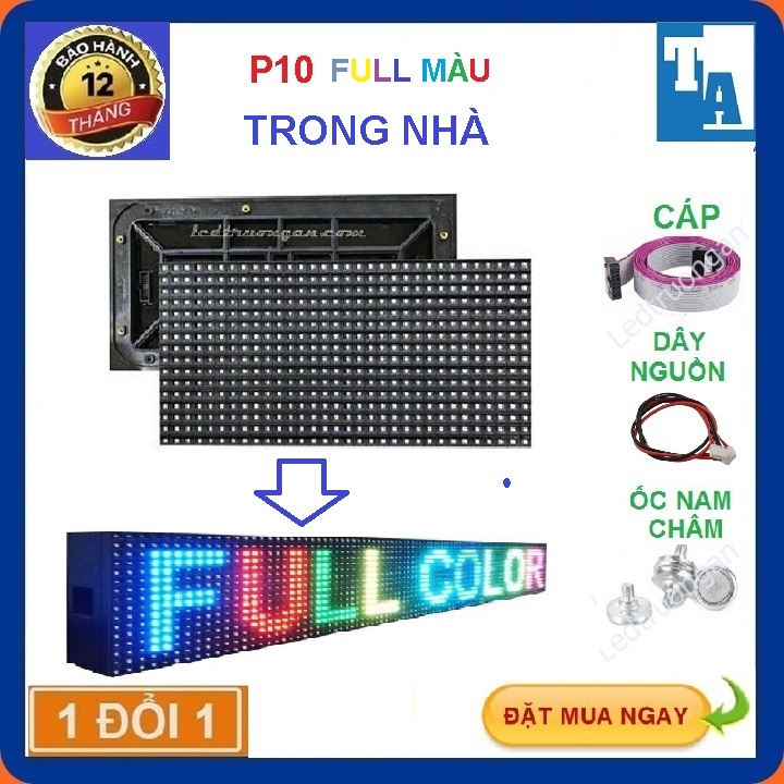Hàng mới về, hàng loại xịn chắc chắn - led ma trận p10, module led ma trận p10 full màu trong nhà - 16 x 32 - led matrix full màu trong nhà làm biển led ma trận chạy chữ - led truong an
