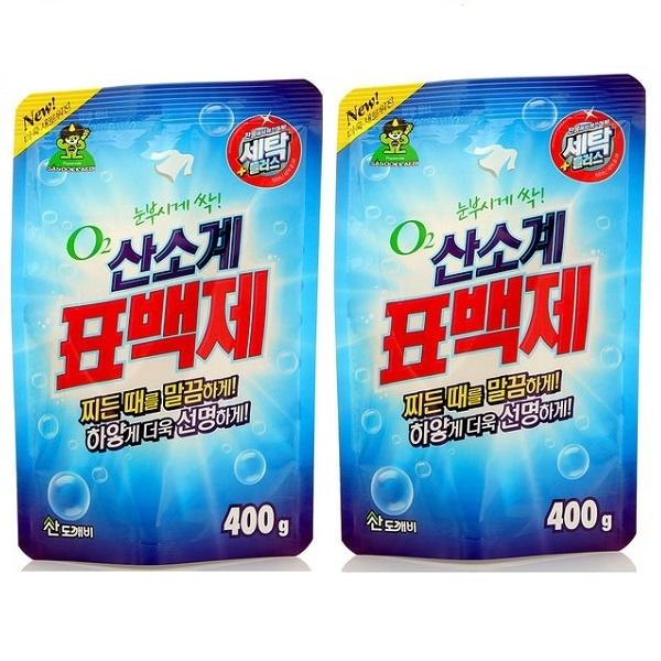 Bộ 2 gói bột tẩy vết bẩn quần áo oxygen Sandokkaebi Korea 400g BT220