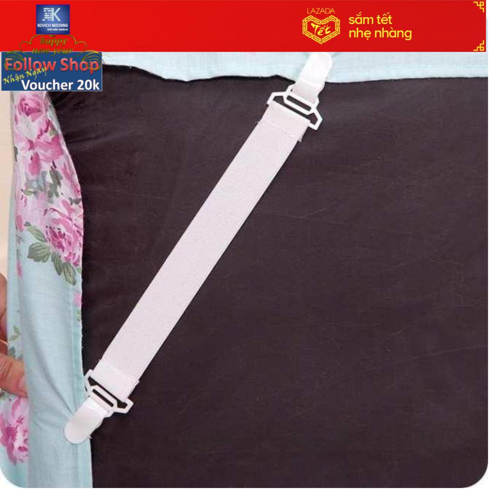 Combo bộ 4 đai kẹp dây chằng góc nệm giúp cố định ga drap trải giường