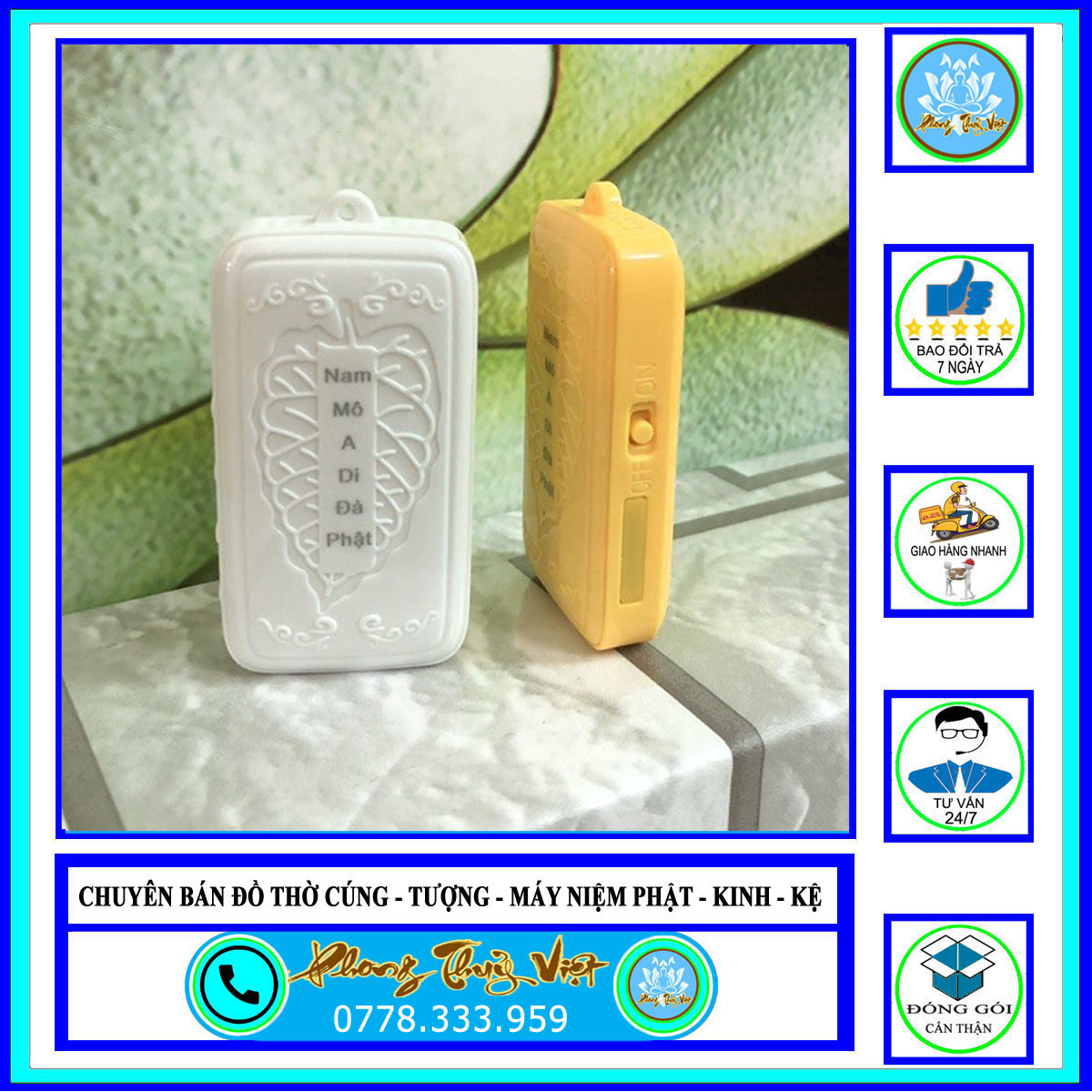 Tặng cốc sạc Máy niệm phật đeo cổ mini hình chiếc lá Bồ đề - Máy niệm phật tí hon đeo cổ khi niệm phật hình lá bồ đề âm thanh nghe hay