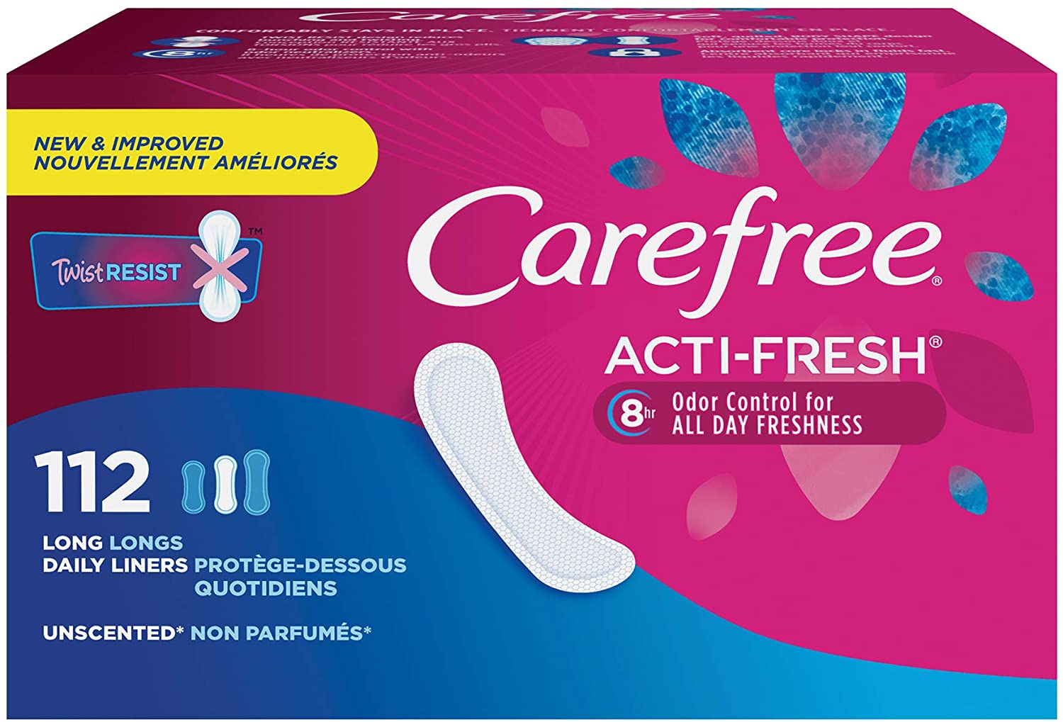 Hộp băng vệ sinh hàng ngày Carefree Unscented Acti