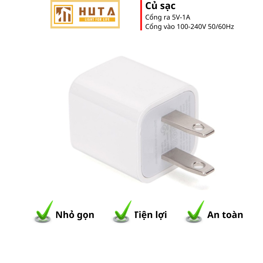 Củ sạc 5v - 1a cổng sạc usb chuyên dùng cho đèn ngủ huta