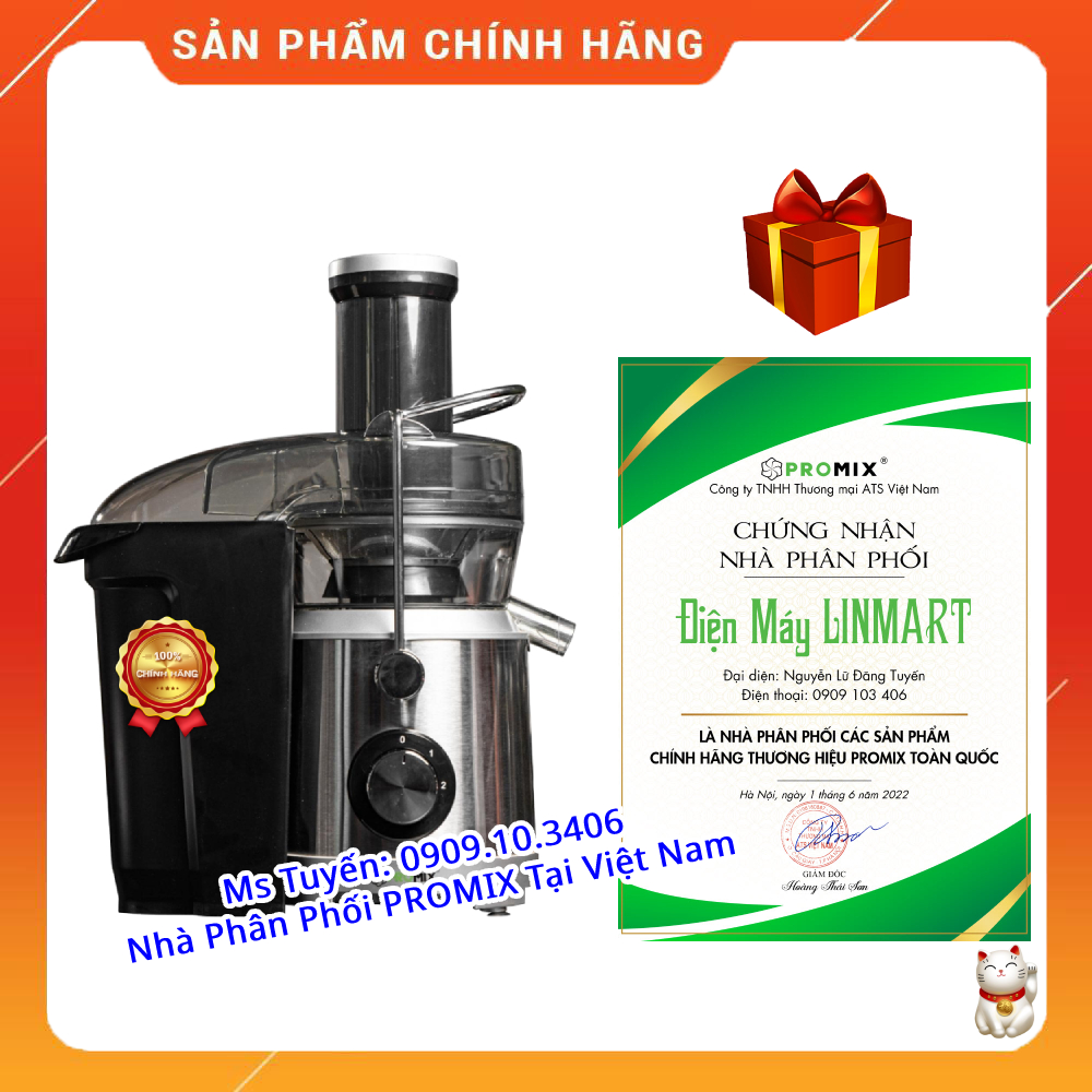 Máy ép nhanh promix fj 04 - ép trái cây hoa quả, siêu kiệt bã, dễ vệ sinh