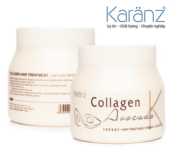 Hấp dầu (Kem ủ tóc) Karanz Collagen Avocado 1000ml dưỡng tóc siêu mềm mượt.
