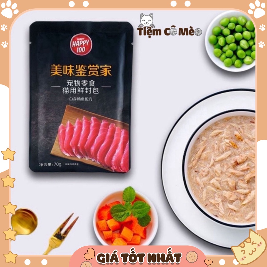 Pate mèo wanpy happy 100 - - thức ăn cho mèo gói 70g✨