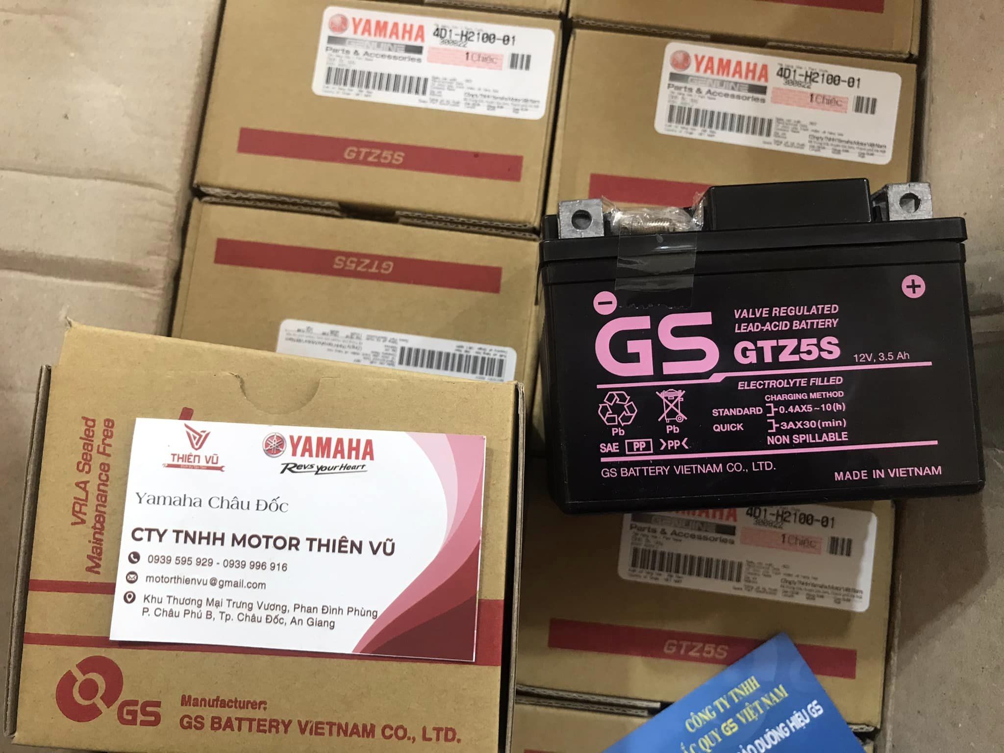 [YAMAHA] Bình ắc quy khô GS GTZ5S, 12V 3.5 Ah
