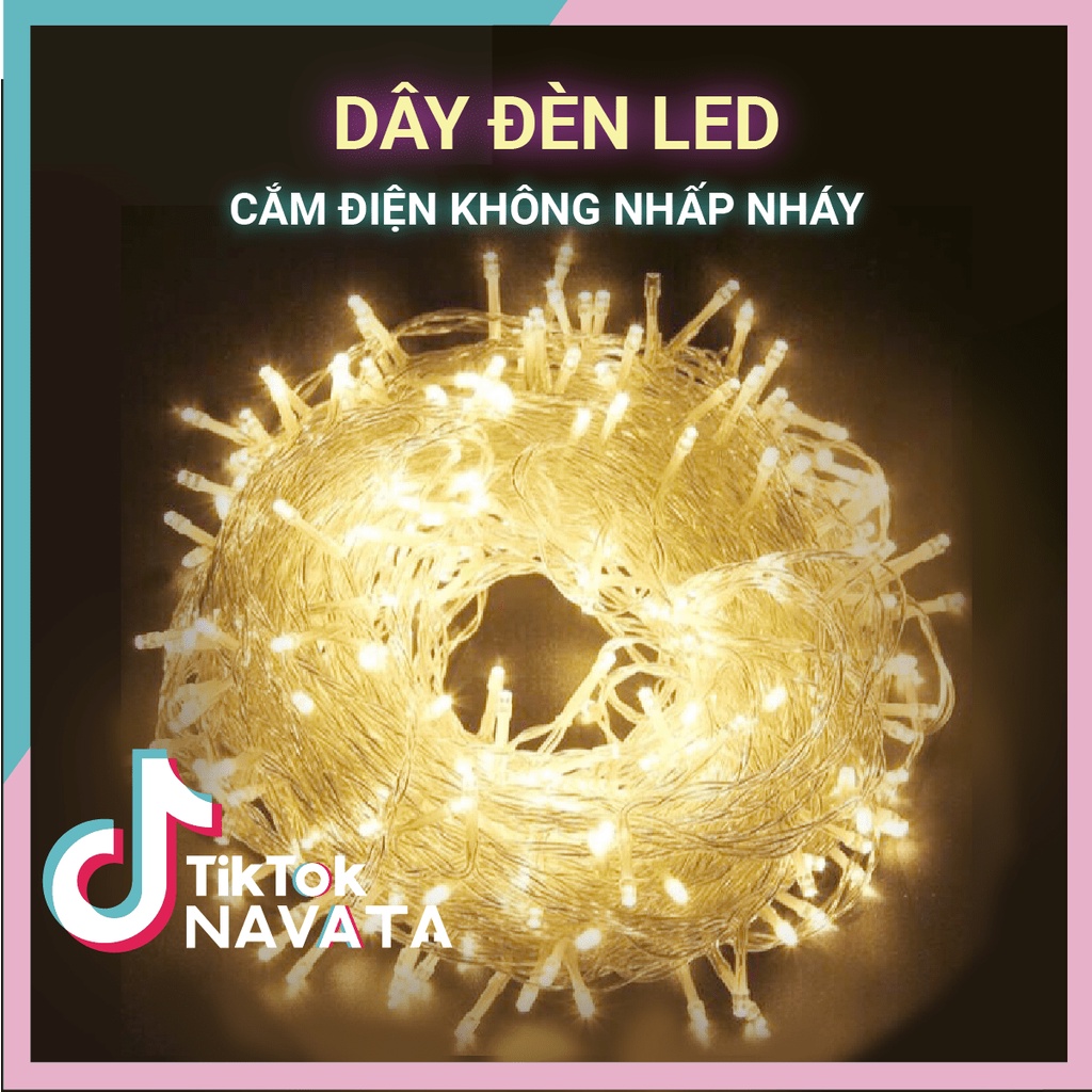 Dây đèn Led đèn trang trí 5m 10m không chớp nháy decor phòng Tiktok Room [Cắm Điện]
