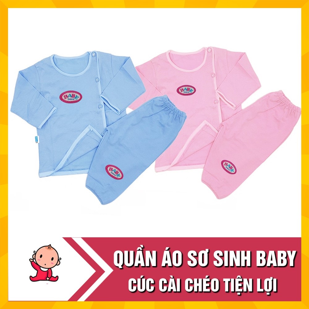 1 bộ quần áo sơ sinh cotton cao cấp | áo tay dài | size 123 cho bé sơ sinh - 9kg | quần áo sơ sinh | quần sơ sinh