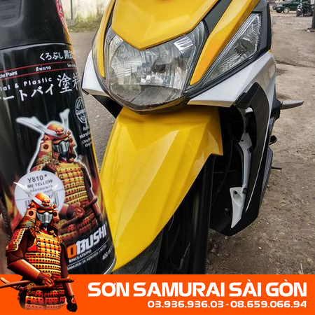 [HCM]Sơn SAMURAI Y810* MÀU VÀNG CHANH chính hãng - Sơn phun xe máy KUROBUSHI/ SAMURAI SÀI GÒN