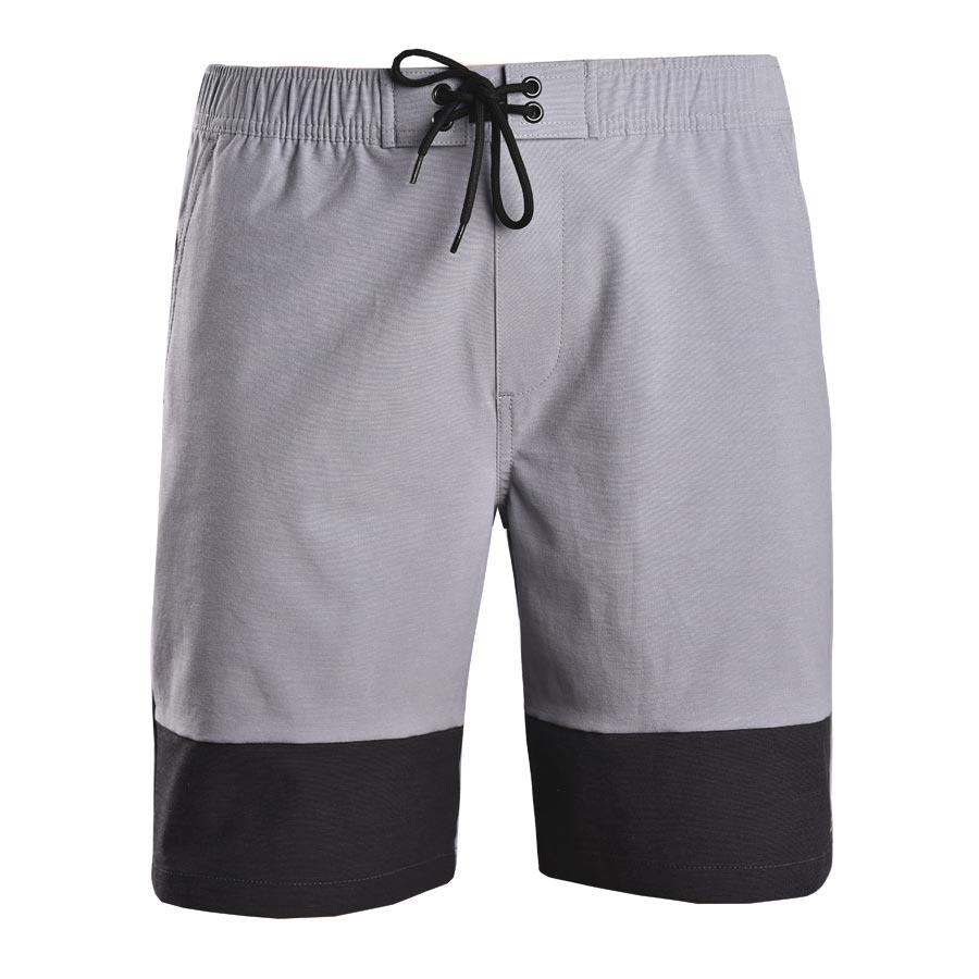 Quần short thể thao nam quần đùi thun nam polyester cao cấp Breli - BQS9011-1M-SLE (Trắng xám)
