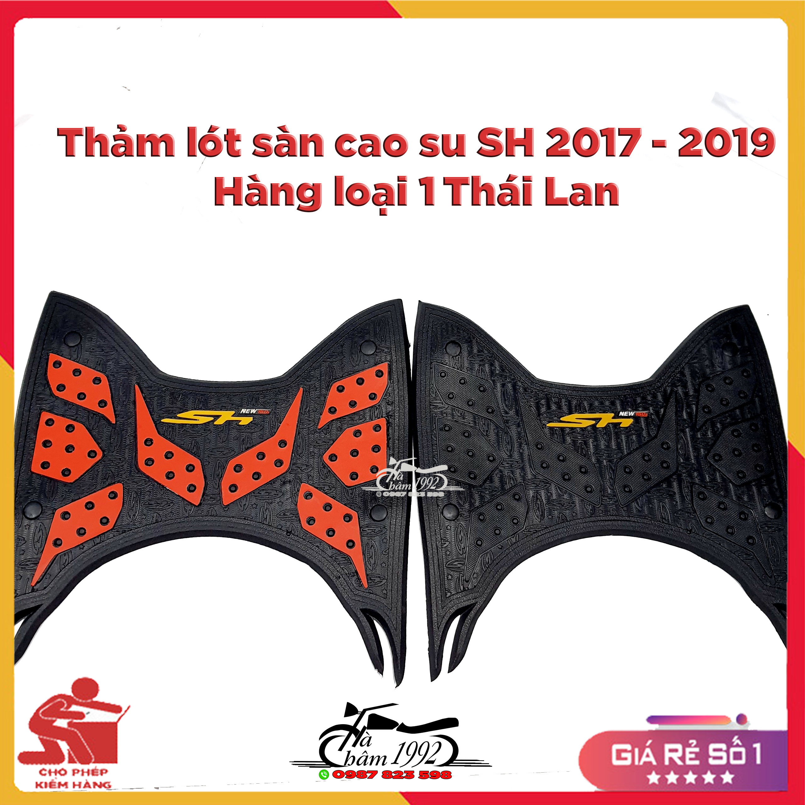 Thảm Lót Sàn SH 2017 - 2019 (Loại xịn) có nút bịt ốc - Hàng Thái Lan Số 1; Miếng Lót Chân SH Việt 2017, 2018, 2019; Thảm Trải Sàn SH Việt
