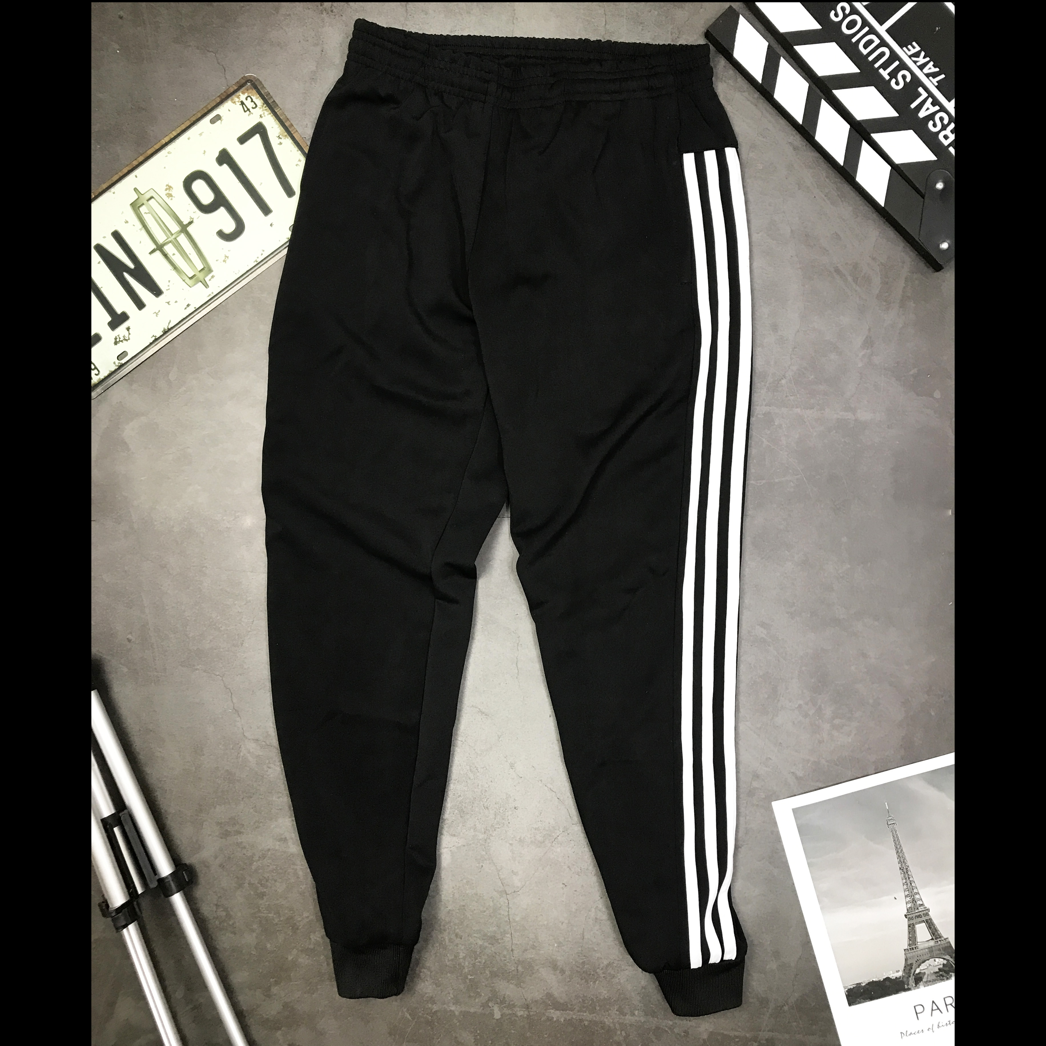 Quần Jogger 3 sọc nam thể thao chất thun Poly cao cấp hàng VNXK