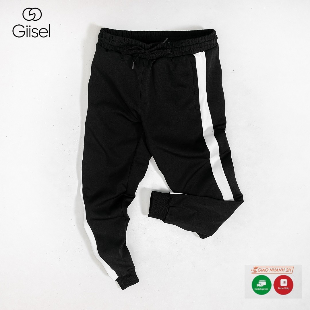 Quần jogger thể thao nam nữ unisex bo ống - thiết kế 1 sọc bên hông thời trang - Giisel