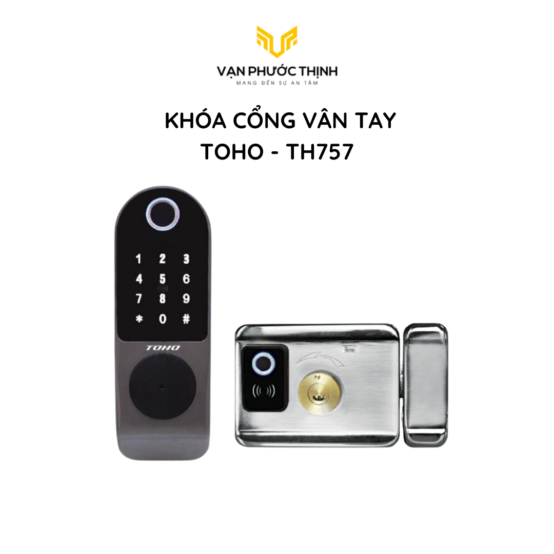 Khóa cổng vân tay, khoá vân tay 2 chiều TOHO - TH757