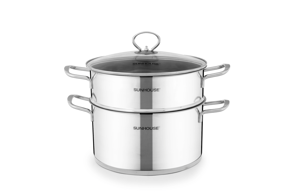 Bộ nồi xửng inox sunhouse ssp25124 - hàng chính hãng