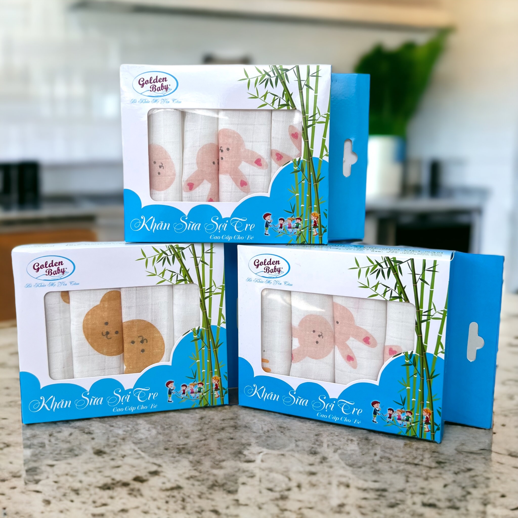 (Giá cho 1 khăn) Khăn sữa sợi tre khăn lau mặt cao cấp an toàn cho bé – Nature Mum