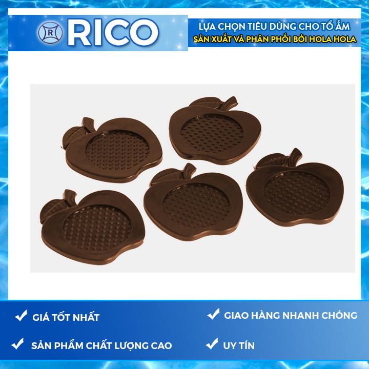 Bộ 5 miếng đế lót ly hình trái táo Rico