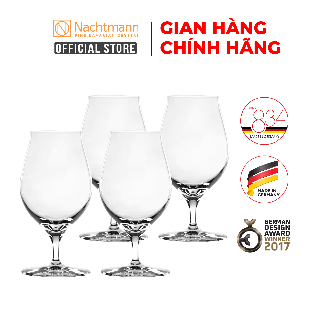 Bộ 4 ly bia Spiegelau Classics Tulip-Hàng chính hãng bảo hành 24 tháng