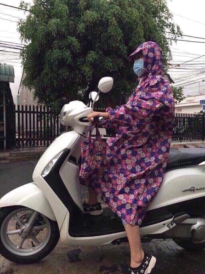 Áo mưa bít quay chúc sen cao cấp