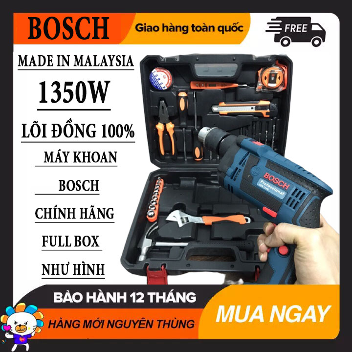 [HCM][Tặng Hộp Phụ Kiện 30 chi tiết ] Máy Khoan Boschh - Máy Khoan Boschh chinh hang - Máy Khoan Boschh GSB 13Re 1350w - Máy Khoan Boschh 13re chinh hang.Bảo Hành Chính Hãng 12 tháng bởi Giày Replica CT.
