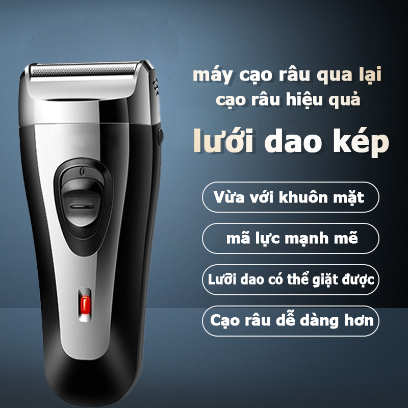 Máy cạo râu 2 lưỡi mini Bộ Sạc Điện Nhanh Lưỡi Cắt Hình Cung An Toàn Cho Da Thiết Kế Hiện Đại Máy Cạo Râu Nam Đa Năng Máy cạo râu nam sạch nhanh gọn và tiện lợi Mẫu Máy Cạo Râu Nam Bán Chạy