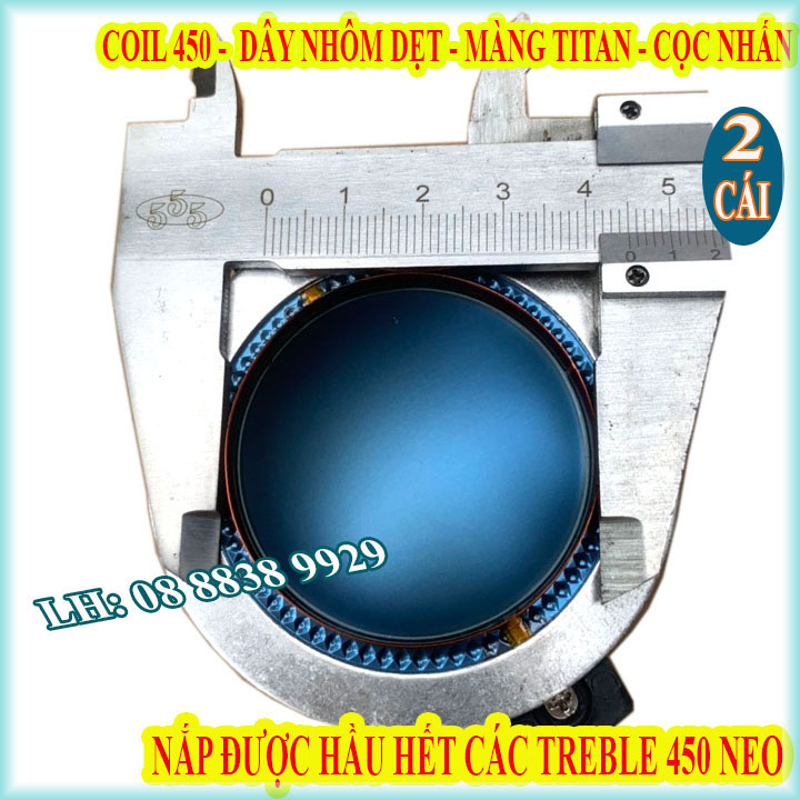 Coil titan loa treble neo 44.4mm có cọc nhấn - dùng cho hấu hết treble neo 450 - giá 2 chiếc