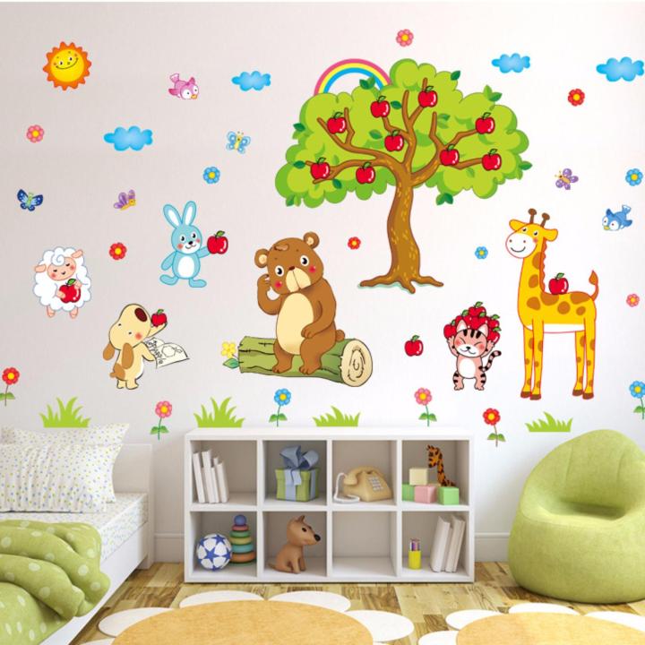 Decal dán tường mùa táo- XL8205-kiddecals. Kích thước sau khi dán : Dài 170 cm x 100 cm Không độc hại bảo vệ môi trường Dễ dàng thi công và tháo bỏ. Sticker Tranh Dán Tường