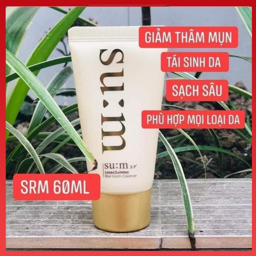 Sữa rửa mặt SUM 37 losec summa tái sinh da chứa tinh chất vàng 24k - chai 60ml ,tăng cường khả năng chống lại các dấu hiệu loã hoá. , tiết kiệm - siêu sạch êm - kháng viêm - ngừa mụn - cấp ẩm và giảm mụn ẩn tốt.