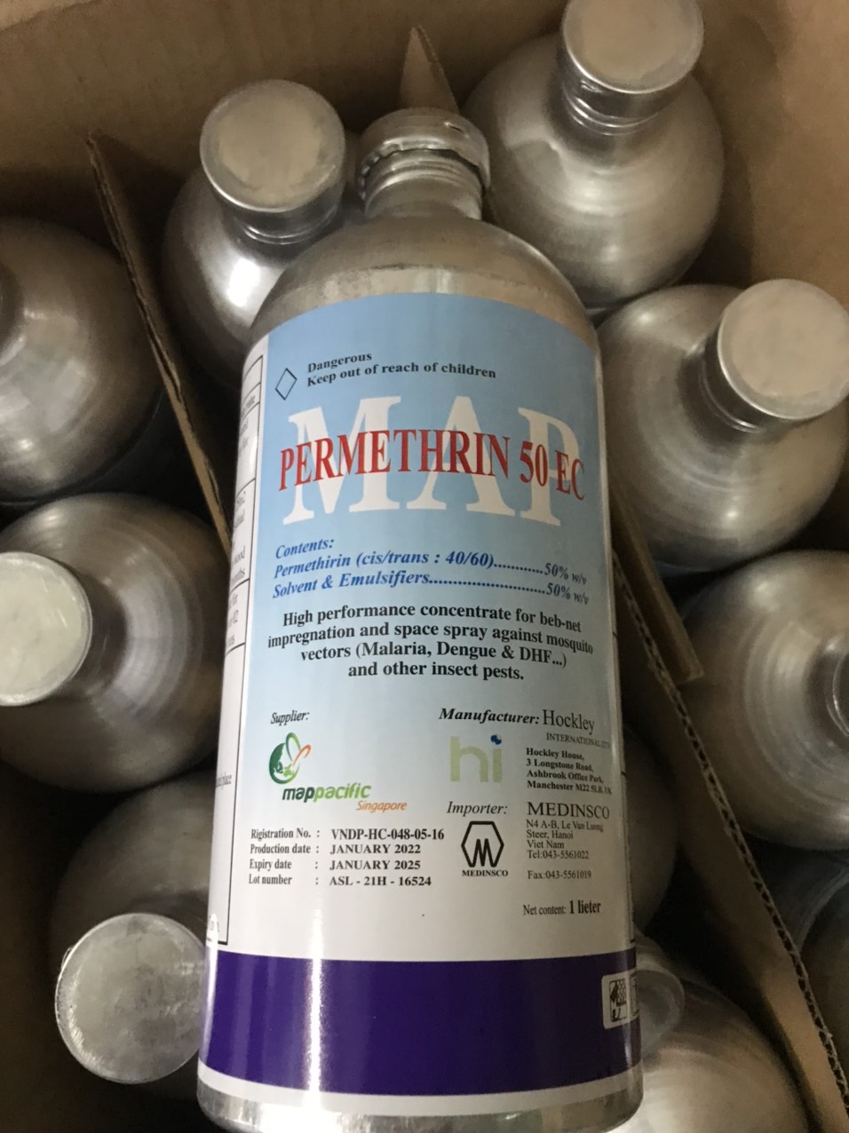 Thuốc diệt muỗi map permethrin 50ec chai nhôm 1lít xuất xứ anh quốc, tiêu diệt côn trùng sâu bệnh