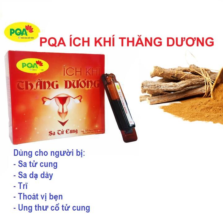 PQA ÍCH KHÍ THĂNG DƯƠNG DÙNG CHO NGƯỜI BỊ SA TỬ CUNG, SA DẠ DÀY, THOÁT VỊ BẸN, UNG THƯ CỔ TỬ CUNG - 100% THẢO DƯỢC - AN TOÀN TUYỆT ĐỐI
