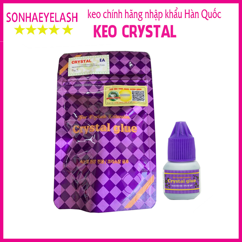Keo Crystal Glue, keo crystal tím, keo nối mi crystal glue