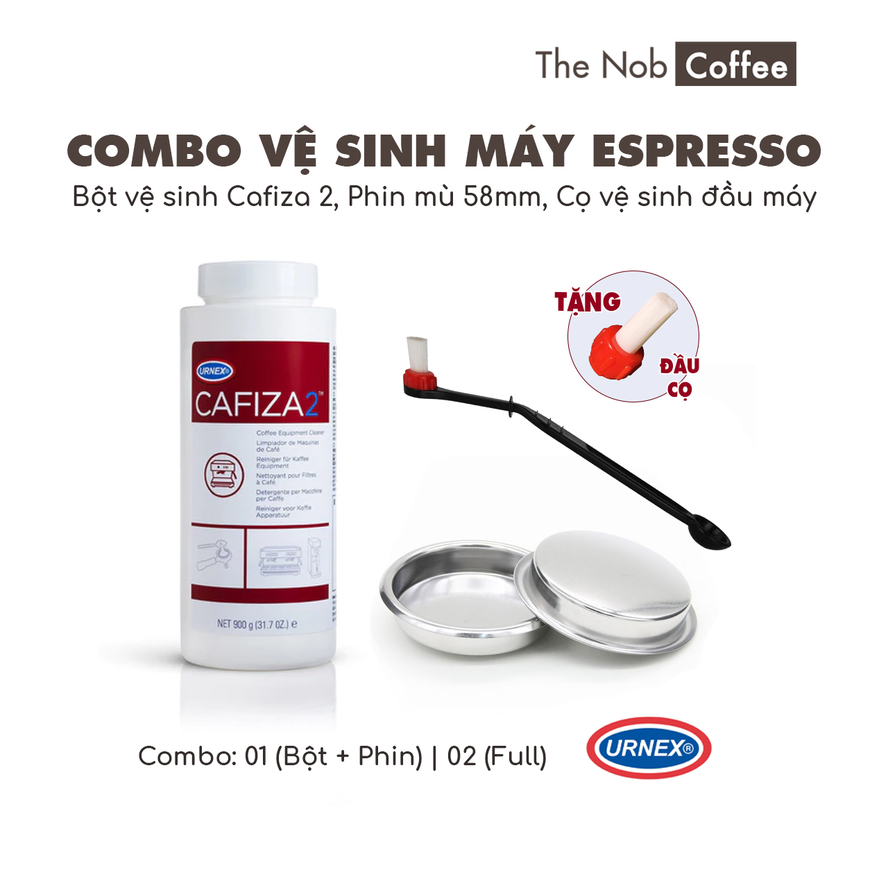 Combo bột vệ sinh vệ sinh máy pha cà phê Espresso | Dụng cụ vệ sinh máy pha cà phê