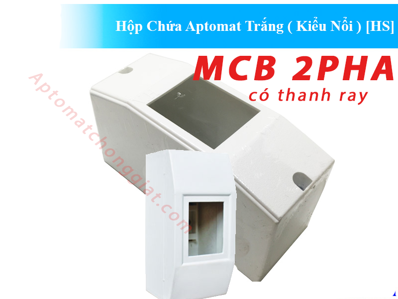 Hộp che CB  dành cho Aptomat 2P (có thanh ray gài)  hàng tốt