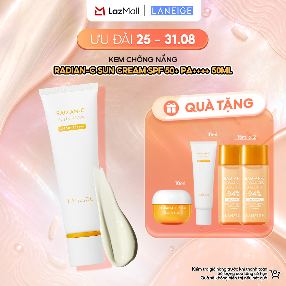 Kem Chống Nắng Dưỡng Sáng Da Laneige Radian-C Sun Cream 50ml SPF 50+ PA++++
