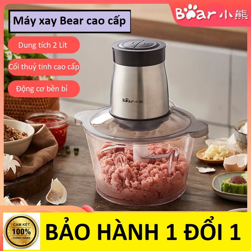 Máy xay thịt bear qsj-c03t5, xay thực phẩm, rau củ , thịt cá, hàng chính hãng - bảo hành 12 tháng.