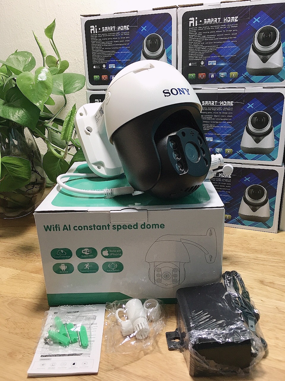 Camera sony wifi ngoài trời ptz super hd 3.0mpx - siêu nét