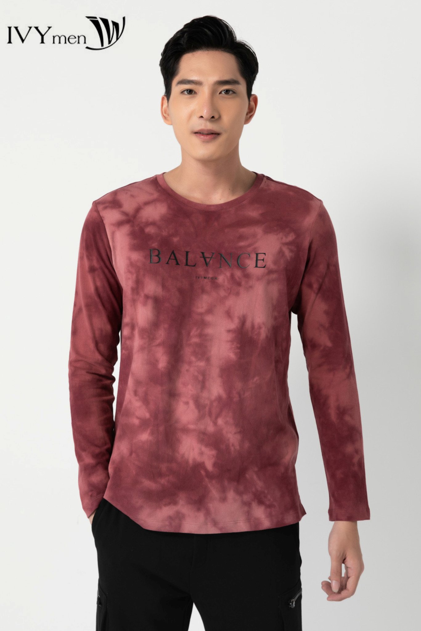 Áo thun nam loang màu balance ivy moda ms 58e3032