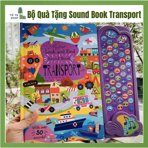 Đồ chơi âm thanh cho bé, khám phá 50 button chủ đề: Sound book Transport