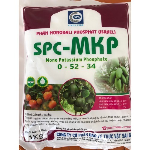 Phân bón MKP giúp cây phân hóa mầm hoa, ra hoa đồng loạt- phun 400 lít nước có quà tặng kèm - Phân bón MKP