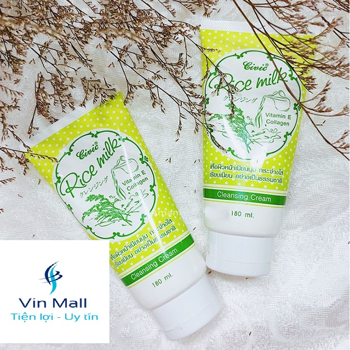 Bộ 2 SRM Gạo Civic Rice milk Thái Lan 180ml - Mẫu mới