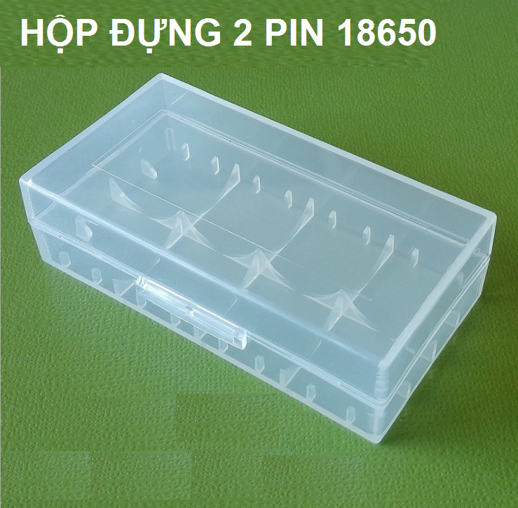 Combo 2 hộp nhựa đựng pin 18650 bằng nhựa (1 hộp để được 2 viên)