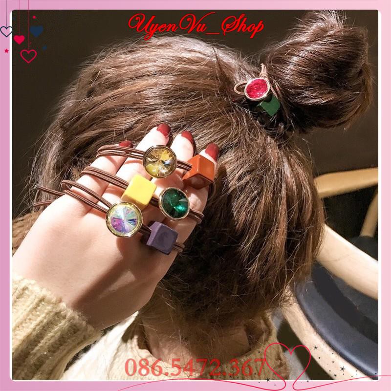 Dây buộc tóc hình học cách điệu cực xinh ^ uyên vũ shop ^