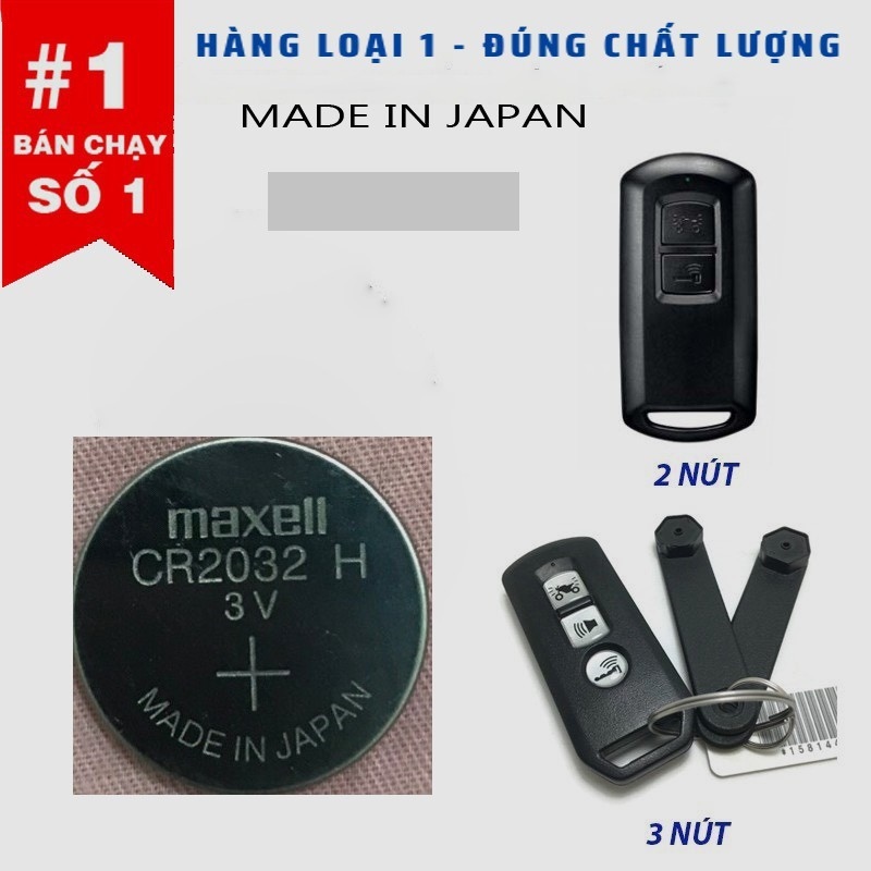 Pin thay thế Remote Smartkey Honda Smartkey ôtô xe máy thiết bị y tế MAXELL Mã Cr2032 - Chính Hãng Japan